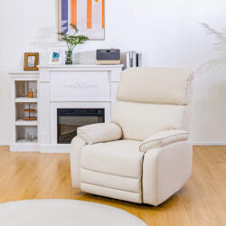 FLEXISPOT Elektromos Állítható relaxfotel X2, bőr, fehér - széles kartámasszal, USB-csatlakozóval (X2W)