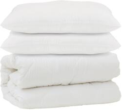 vidaXL Paplan párnával 3 pcs Fehér Mikroszálas 3378127 (3378127)