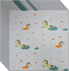 NEXTLY 10 db-os 3D NEXTLY öntapadós tapéta szett, falra vagy mennyezetre, vízálló, állítható, erős ragasztóval, könnyen felhelyezhető, fedett terület 5, 3 m2, 70x77 cm, modern design, krémzöld, kód 7373-31 (