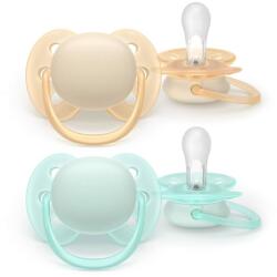 Philips Set 2 Suzete Philips-Avent Ultra Soft SCF091/40 Ortodontice Fara BPA 0-6luni+ Pastel (SCF091/40)