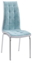 TEMPO KONDELA Étkezőszék, szürke/mentol/króm, GERDA NEW