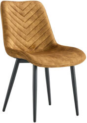 TEMPO KONDELA Étkezőszék, aranybarna/fekete, ZAINA TYP 2 - pepita