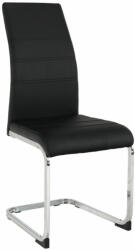 TEMPO KONDELA Étkező szék, fekete/króm, VATENA