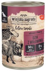 Wiejska Zagroda Erdei ízek - vaddisznó marhahússal 400 g nedves eledel felnőtt kutyák számára