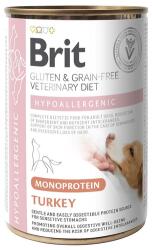 Brit Veterinary Diet Dog Hypoallergenic Monoprotein Turkey 400g z indykiem allergiás és bőrproblémás kutyák számára