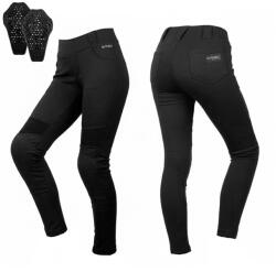 W-TEC Női motoros leggings W-TEC Lukrecia Evo, sztreccs panelek, kopásálló aramid belső bélés, magas derékrésszel, testhezálló szabású fekete L (30197-L)