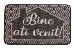 Delta Carpet Covor Dreptunghiular pentru Usa de Intrare, Gri, 50 x 80 cm, Antiderapant, Model Flex Bine Ati Venit (X-19683-80-0508) Pres