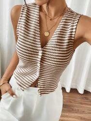 Shein FC26315 Shein Csíkos Gombos Kötött Mellény (49) L