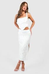 Boohoo IC51214 Boohoo Aszimmetrikus Jacquard Vállpántos Felső (49) M