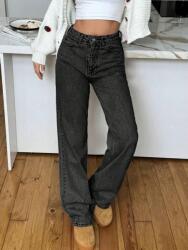 Shein HC21101 Shein Mom Jeans Egyenes Szárú Nadrág Magas Derekú (49) S