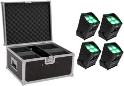  EUROLITE Set 4x AKKU IP UP-4 Entry QCL Spot QuickDMX + Case (20000936)