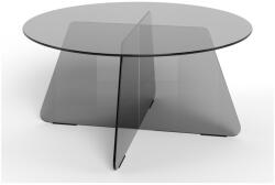 Actona Szürke üveg kerek dohányzóasztal ø 80 cm Samos - Actona