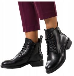 Casu Fekete Női Bokacsizma Divatos Kivágás Kényelmes Lapos Klasszikus R 36 (7098030000360)