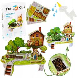  3D puzzle élő növényekkel a gyümölcsösöm vetéséhez ajándék gyerekeknek (M-006)