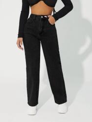 Shein IC51113 Shein Petite Farmer Nadrág Magas Egyenes Állapot (49) M