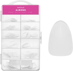 NANI tipuri gel pentru unghii în cutie, 120 buc. , 10 mărimi - Almond Clear, extra scurte