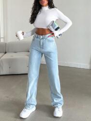 Shein HC13207 Shein Egyenes Szárú Széles Farmer Nadrág Magas Derekú (49) S