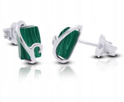  Ezüst fülbevaló malachittal stifttel Ezüst 925