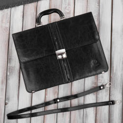 Paolo Peruzzi Aktówka męska skórzana Paolo Peruzzi do ręki i na ramię S-41-BL