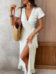 Shein HC13209 Shein Maxi Kötött Ruha Fodros (49) M