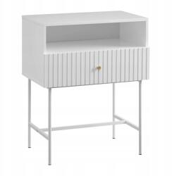 Take It Éjjeliszekrény 48x30x60CM Stílusos Szatén Fehér Fiókkal (6918306952746)