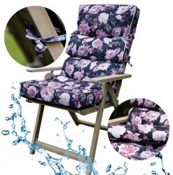 Blomster Kerti szék párna napozóágy vízálló csomózott fejtámla Ingyenes (MATERAC NA KRZESŁO RÓŻE)