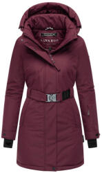 Navahoo Parka de iarnă pentru femei FROSTKUSS 14 cu glugă detașabilă și curea, wine