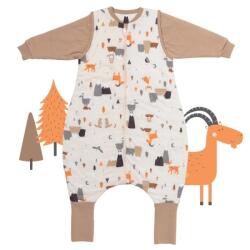 Slumbersac Sac de dormit cu picioruse si maneca lunga detasabila Mountain Animals 120 cm + manseta 1.0 Tog (CJ775-10FSN)