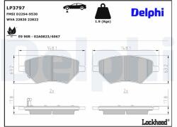 DELPHI set placute frana, frana disc DELPHI LP3797 (LP3797)