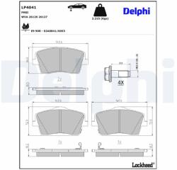 DELPHI set placute frana, frana disc DELPHI LP4041 (LP4041)