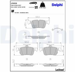 DELPHI set placute frana, frana disc DELPHI LP4026 (LP4026)