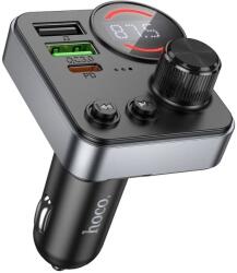 hoco. autós transmitter FM bluetooth 2 x USB A + Type C PD QC3.0 48W E86 fekete