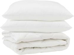 vidaXL Paplan párnával 3 pcs Fehér Mikroszálas 3377509 (3377509)