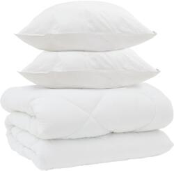 vidaXL Téli takaró párnával 3 pcs Fehér Mikroszál 3377834 (3377834)