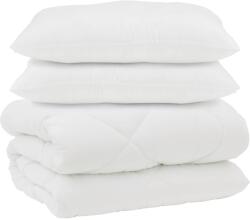 vidaXL Takaró párnákkal párnával 3 pcs Fehér Mikroszálas és Pehelytoll 3377913 (3377913)