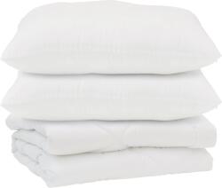 vidaXL Paplan párnával 3 pcs Fehér Mikroszálas 3377457 (3377457)