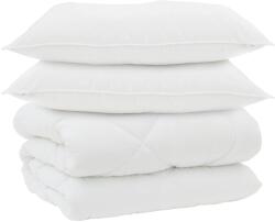 vidaXL Téli takaró párnával 3 pcs Fehér Mikroszál 3377851 (3377851)