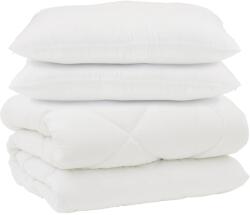 vidaXL Takaró párnákkal párnával 3 pcs Fehér Mikroszálas és Pehelytoll 3377931 (3377931)