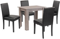  Leon 4+1 étkező garnitúra yorki tölgy-fekete - pepita - 218 990 Ft