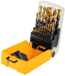 Denzel 25 db 1-13 mm, fém fúrószár készlet HSS-Tin, Golden Tip, tároló dobozban (1987521635)