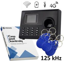  Munkaidő-rögzítő WIFI WEB P2P IC WIEGAND 4G + 15 RFID 125 kHz kulcstartó + E-KÖNYV " Munkaidő kontroll alatt"