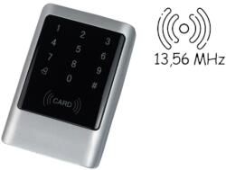  Önálló RFID kártya- és jelszóolvasó hozzáférés-vezérlőhöz 13, 56 MHz, DC12V, Wiegand 26, robusztus, akár 1000 felhasználó befogadására alkalmas SecureEntry-AC900HF