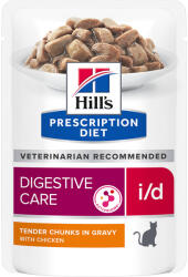 Hill's Prescription Diet 36x85g 24 + 12 ingyen! Hill’s Prescription Diet nedves macskatáp - i/d Digestive Care csirke
