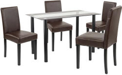 Leziter Karin 4+1 étkező garnitúra fekete-barna