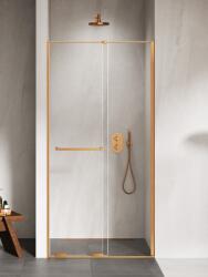 NEW TRENDY Smart zuhanyajtók 120 cm tolható réz csiszolt/átlátszó üveg EXK-7654 (EXK7654)