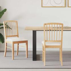 vidaXL Étkező Székek 2 pcs Természetes 50 x 52, 5 x 91 cm Tömör Gumi Fa (42020449)