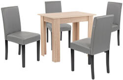  Leon 4+1 étkező garnitúra sonoma tölgy-szürke - pepita - 218 990 Ft