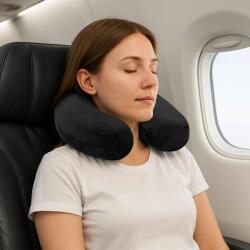 vidaXL Párna párnával Fekete 27 x 27 x 8 cm Bársony (42012701)