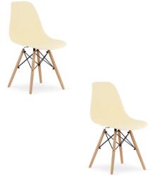 Bravolo OSAKA Krémszínű Szék / Természetes Lábak x 2