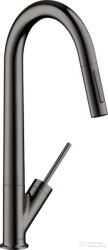 Hansgrohe Axor Starck 270 mosogató csaptelep kihúzható kifolyóval DN15, polírozott fekete króm 10821330 (10821330)